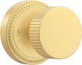 Asidrama 1 Pack Passage Gold Door Knob with Lock. Brush Gold Door Knobs Interior for Bedroom or Bathroom, Heavy Duty Door Handle for Left Right Sided Doors