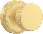 Asidrama 1 Pack Passage Gold Door Knob with Lock. Brush Gold Door Knobs Interior for Bedroom or Bathroom, Heavy Duty Door Handle for Left Right Sided Doors