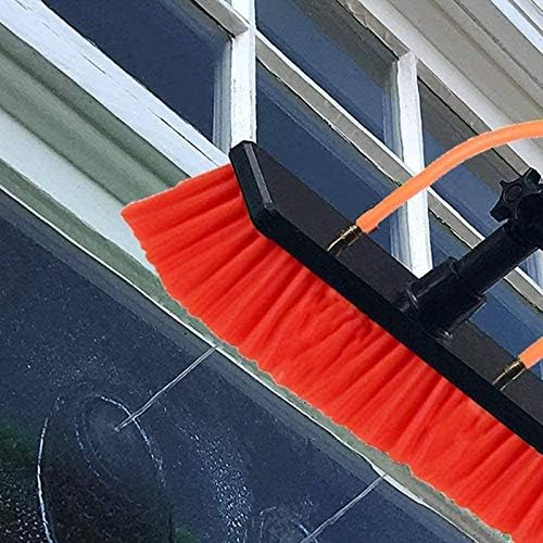 Adjustable Water Fed Pole Cleaning Brush 3.6M-11M for Windows, Caravans, Trucks & Campers - 36Ft/10.8M, Ideal for Efficient Outdoor Washing & Detailing