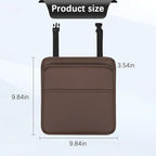 Zpana Car Seat Back Organizer, Leather Multipurpose Hanging Vehicle Backseat Headrest Storage Bag, Automotive Pouch Pocket Organizer for Kids & Adults, Universal for Truck SUV Sedan (Brown)