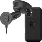 Quad Lock Heavy Duty Suction Car Phone Mount with MAG Phone Case and MAG Wireless Charging Head for iPhone 16 Plus