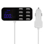 FLEXMAN 90W Powered USB Hub, 5.2V 9.1V 12V 3 Modes Data Hub Portable Car Use Power Adapter with LED Screen for Laptop PC Computer Printer