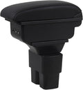 AULPHIKE Compatible with Nissan NV200 Armrest Car Center Console Organizer Armrests Double Layer Storage with 3 USB（Black）