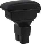 AULPHIKE Compatible with Nissan NV200 Armrest Car Center Console Organizer Armrests Double Layer Storage with 3 USB（Black）