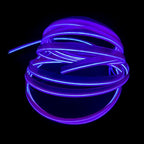 MaxLax Purple EL Wire Car Interior LED Kit - 16.4ft Flexible neon-Style Wire with 12V Fused Power Supply. Features 6mm Reinforced Edge for Easy auto Installation