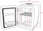 Cooluli Mini Fridge for Bedroom - Car, Office Desk & Dorm Room - Portable 4L/6 Can Electric Plug In Cooler & Warmer for Food, Drinks, Skincare Beauty & Makeup - 12v AC/DC & Exclusive USB Option, Black