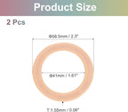 uxcell Magnetic Adapter Ring, 2Pcs Magnetic Sticker Ring ABS Universal Magnet Wireless Charging Conversion Kit for Mobile Phone Case Wireless Charger, Light Orange