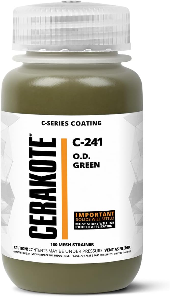 CERAKOTE® (AIR Cure C-Series O.D. Green (16oz) |C-241P|-Our Ceramic Technology Combines Performance with Color on All- Metals, Polymers + More
