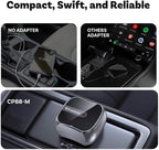 Upgraded Wireless CarPlay Adapter for OS 10+ or Android 11, Mini Wired to Wireless Adapter for CarPlay ＆Android Auto, Plug and Play, Stable Connection & No Latency
