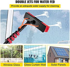 Telescopic Window Cleaning Kit: 3.6-10.8M Extendable Brush & Squeegee Water Fed Pole for Roof Glass Solar Panel Cleaning - Ideal Outdoor Cleaning Tool