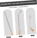 Quick Release Car Chassis Cleaner Brush Set Stainless Steel Extension Rod and Roller Wheels for Under Vehicle Washing and Floor Cleaning