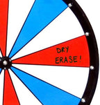 Dual and Triple Color Tabletop Dry Erase Prize Wheel – 36 Inch Desktop Spinning Wheel, Durable Wood, Balanced for Fair Odds, Trade Show Booth Raffle, Fundraiser, Baby Shower (Red and Blue, 36")