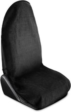 Car Towel Seat Cover, Performance Microfiber Washable Non Slip Vehicle Front Seat Covers, Sweatproof Automotive Interior Chair Protectors, Universal for SUV Automobile Truck (Black)