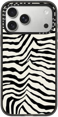 CASETiFY Impact iPhone 17 Pro Max Case [Slim/Compatible with Magsafe / 8.2 ft. 4X Military Grade Drop Protection] - Zebra Stripe- Back to Black - Clear Black