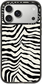 CASETiFY Impact iPhone 17 Pro Max Case [Slim/Compatible with Magsafe / 8.2 ft. 4X Military Grade Drop Protection] - Zebra Stripe- Back to Black - Clear Black