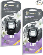 Car Air Fresheners Vent Clips, Essential Car Odor Eliminator, Perfect Scented Car Accessories, For Long Lasting Fragrance up to 30 days, 0.07 FL.OZ (Lily, 2 Packs)