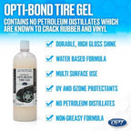 Optimum Opti-Bond Tire Gel – Sling Free Shine, Long Lasting Dressing; Water Based Gel Spray; Vinyl, Plastic and Trim Dressing; Great for Tire Shine & Vinyl Trim Care (8 Oz)