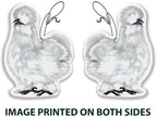 WIRESTER Hanging Air Freshener for Car, Home, Bathroom, Office, Decorative Charm Ornaments, White Silkie Chicken