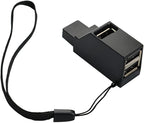 USB 2.0 Splitter,[2 Pack ] 3-Port USB 2.0 Hub High Speed Splitter, USB Splitter Adapter Portable for PC, Laptop -White Black