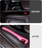 IHOTDER 2PCS Car Seat Gap Filler,Super Flexible Car Side Seat Gap Filler Car interior Accessories,Universal CCar Organizer Between Seats for Tightly Filling Seat Gaps (Pink)……