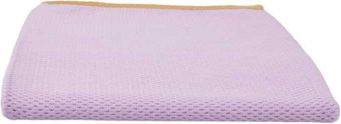 Maxshine 3 Pack Microfiber Towel (520GSM) - Purple with Yellow Silk Border, Professional Drying Cloths for Car Detailing - 20”x27.5” (51x70cm) - Ultra Soft, Scratch-Free Auto Detailing Towels