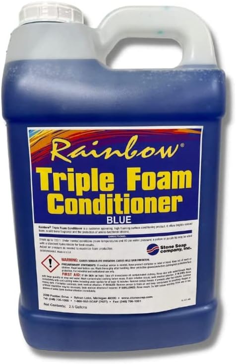 RAINBOW Triple Foam Conditioner for Self Service Car Washes, Blue, 2.5 Gallon Two Pack, Three Colors Available