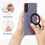 Sinjimoru for MagSafe Sticker, Magnetic Ring for Phone Case, Adaptor for MagSafe Magnet, 1000g Magnet Strength, Wireless Charging, M-Plate White