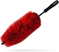 Maxshine Wheel & Rim Brush 10” – Large Soft Bristle PP Material with Comfort Grip & Knuckle Guard – Scratch-Free Wheel Cleaning Brush – Universal Car Detailing Tool for Rims & Tires