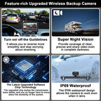 Wireless Backup Camera Truck Hitch Trailer - Easy Install Digital Stable Signal HD 1080P Car Rear View Camera with 4.3 Inch Monitor System - AMTIFO A18