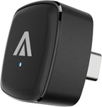 Type-C 2-in-1 Wireless CarPlay & Android Auto Adapter, Metal USB-C Mini Plug & Play Car Play Dongle, Converts Factory Wired Connection to Wireless for Car 2016+, OTA, No Lag for iPhone & Android Phone