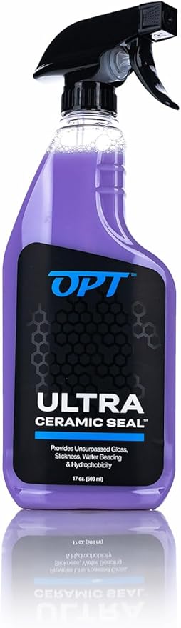 Optimum Ultra Ceramic Seal – Super Slick, Hydrophobic Spray-on Ceramic Paint Sealant – Safe on Coatings, PPF, and Vinyl Wraps (17 oz.)