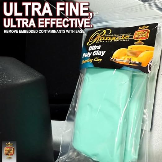 Pinnacle Ultra Poly Clay | High-Performance Clay Bar for Automotive Paint Decontamination | Removes Contaminants & Smooths Surface | Easy to Use | PIN-510K |16oz