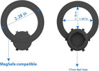 RECO Phone Magnetic Ball Mount Adapter Compatible with MagSafe, 360 Degree Rotate Mout Fit All 17mm/0.67inch Ball Joint Car Phone Holder, Compatible with All Phones