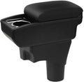 AULPHIKE Compatible with Nissan March Micra Armrest 2011-2016 Center Console Organizer Armrests Double Layer Storage Space with Cup Holder