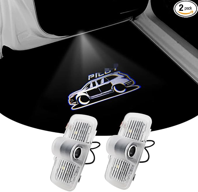 2 Pcs Car LED Projector Door Shadow Light Welcome Light Laser Emblem Logo Lamps Kit Puddle Lights LED Courtesy Step Lights Ground Lamp HD Kit Replacement for (Pilot-car, Pilot 2009-2021)