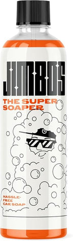 Jimbos SUPER SOAPER – Touchless Car Wash Soap Concentrate | High Foaming pH Neutral Car Shampoo for Foam Cannon, Pressure Washer & Rinseless Wash | Safe for Ceramic Coatings – 16 fl oz