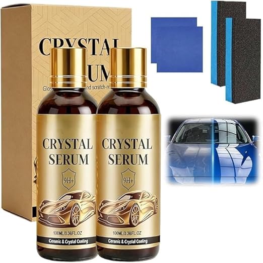 Graphene Ceramic Car Coating Kit, 9H Hardness Auto Coating Spray for Paint Glass Wheels, High Gloss Hydrophobic Protection, Scratch Resistant Shine