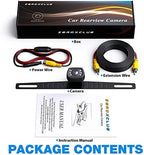 ZEROXCLUB Car Backup Camera 6 Auto LED Lights Night Vision, IP69 Waterproof Wired License Plate Rear View Camera 149° Wide View Reversing Camera for Car Pickup Truck SUV-B2
