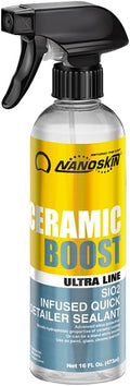 Nanoskin Ultra Line CERAMIC BOOST 16 Oz. –DIY Ceramic SiO2 Spray Sealant for Finishes and Ceramic Coatings | Proprietary (Nano SiO2) Formula | Cars, Trucks, Boats, Bikes, ATV, RV, Glass
