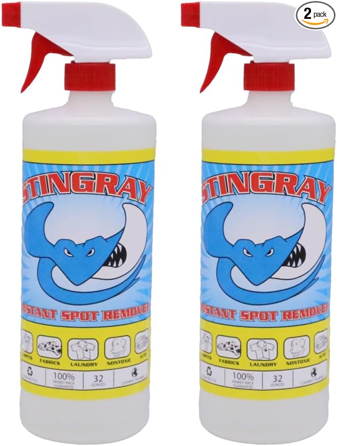 Stingray Spot Remover 32 Fl oz | Advanced, Eco-Friendly Multi Surface Stain Removal | 2-Pack