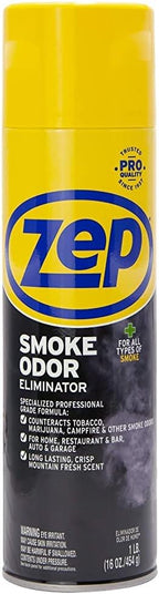 Zep Smoke Odor Eliminator Aerosol Spray - 16 oz. (Pack of 12) ZUSOE16 - Refresh and Deodorize Cannabis, Tobacco, Cigarette, Cigar, and Smoky Air in Homes, Cars, Offices and MORE