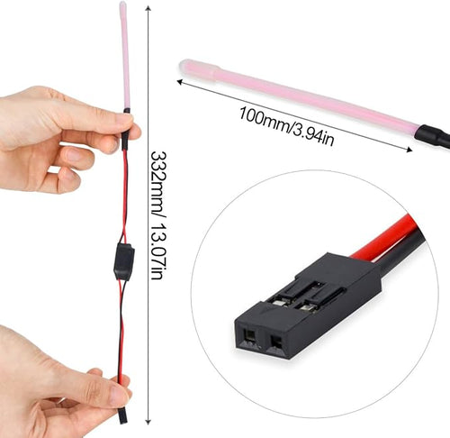 1/10 RC LED Light Bar Roof Strip Tube Lamp Tail Light Kit Bumper Light Compatible with Traxxas RC Car Truck Crawler Tamiya Losi HPI Rustler Axial Upgrade Parts