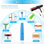 Teles Window Cleaner Kit - 3-12m Extendable Pole with Adjustable Brush Head, Water Fed System for Solar Panel & Roof Cleaning, 55cm Brush for Streak-Free Shine