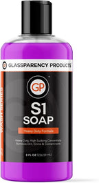 GlassParency S1 Heavy Duty Soap | Remove Dirt, Grease, Bugs, Waxes, and Contaminants 8 oz.