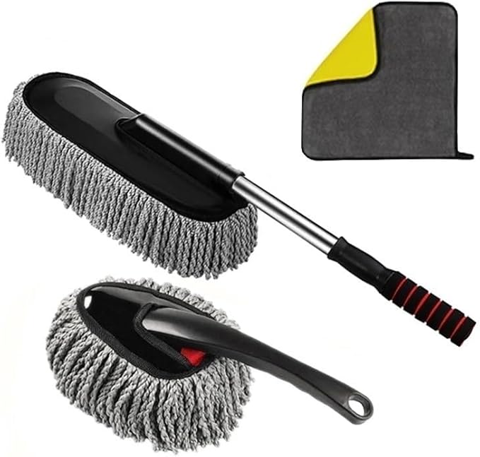 Car Wash Brush Wheel Brush Scrub Brush Soft Bristle Cleaning Brush Vehicle Detailing Tool Paint Protection Truck SUV Auto Care(Gray Set 3pcs)