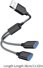 USB Extension Cable Power Splitter Male to Female Adapter Port Extender Hub Data Charger Power Split Adapter USB Hub for Car