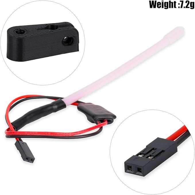 1/10 RC LED Light Bar Roof Strip Tube Lamp Tail Light Kit Bumper Light Compatible with Traxxas RC Car Truck Crawler Tamiya Losi HPI Rustler Axial Upgrade Parts