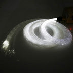 AZIMOM PMMA Plastic 150pcs*0.04in*6.5ft Flash Point Glow Fiber Optic Cable Light for LED Light Engine Driver Source Curtain Waterfall Lights Home Décor Decoration Effect