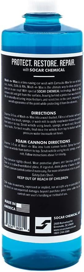 Socar Chemical Wash n Wax (1 Pint)