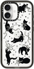 CASETiFY Impact iPhone 17 Case [Slim/Compatible with Magsafe / 8.2 ft. 4X Military Grade Drop Protection] - Black Cat - Clear Black